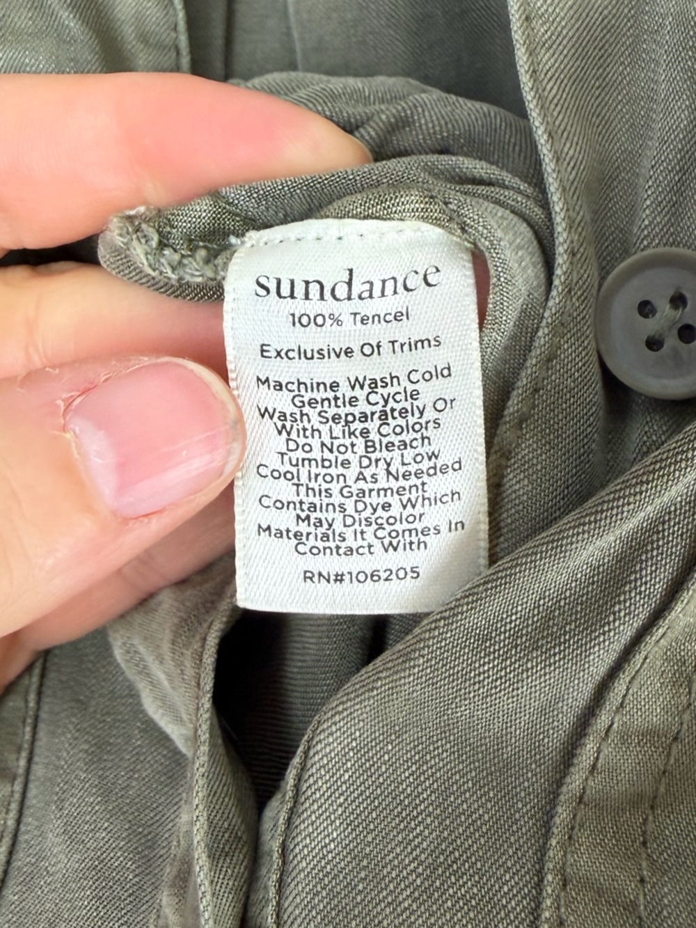 Sundance Wayside Tencel Utility Jumpsuit Green Small - Picture 13 of 14